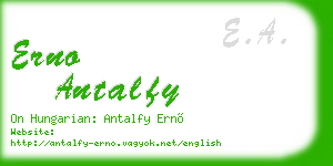 erno antalfy business card